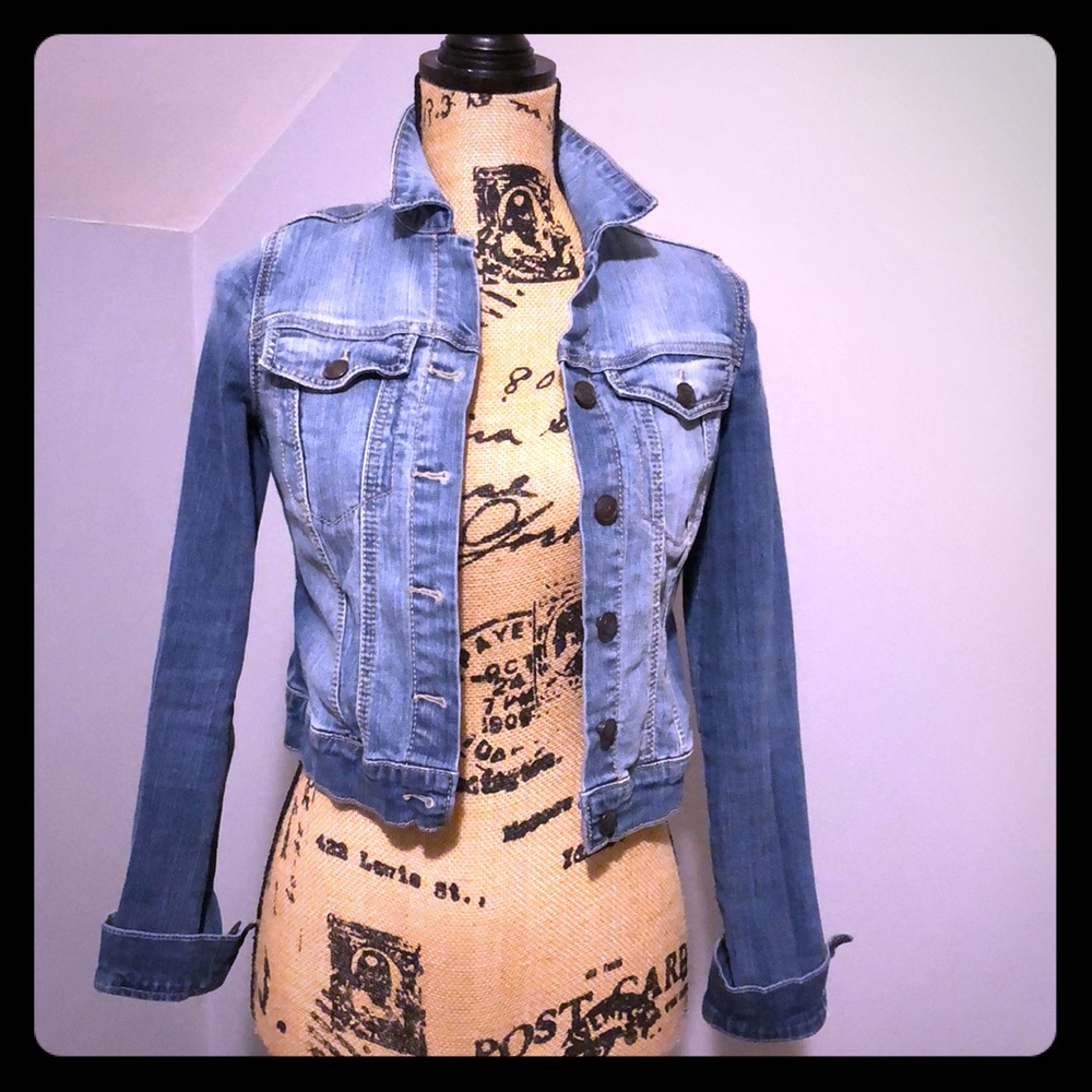 Jessica Simpson Crop Jean Jacket